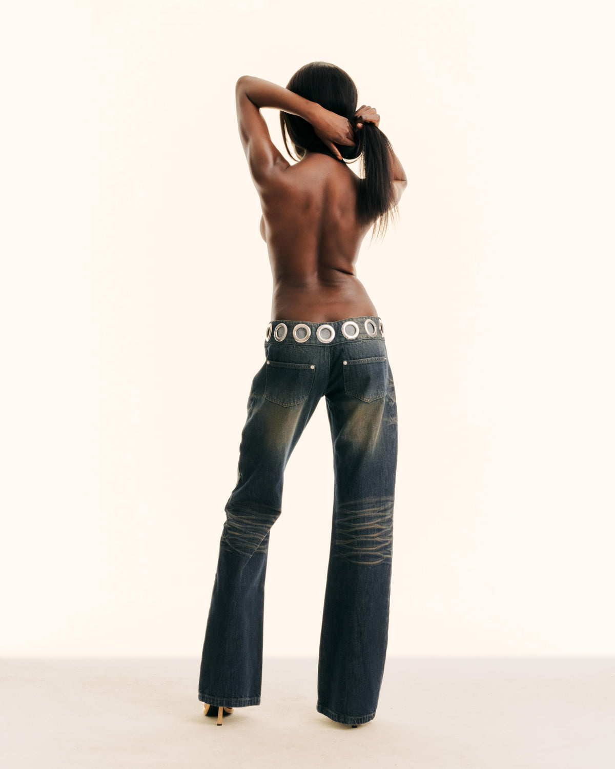Eyelet Wash Jeans