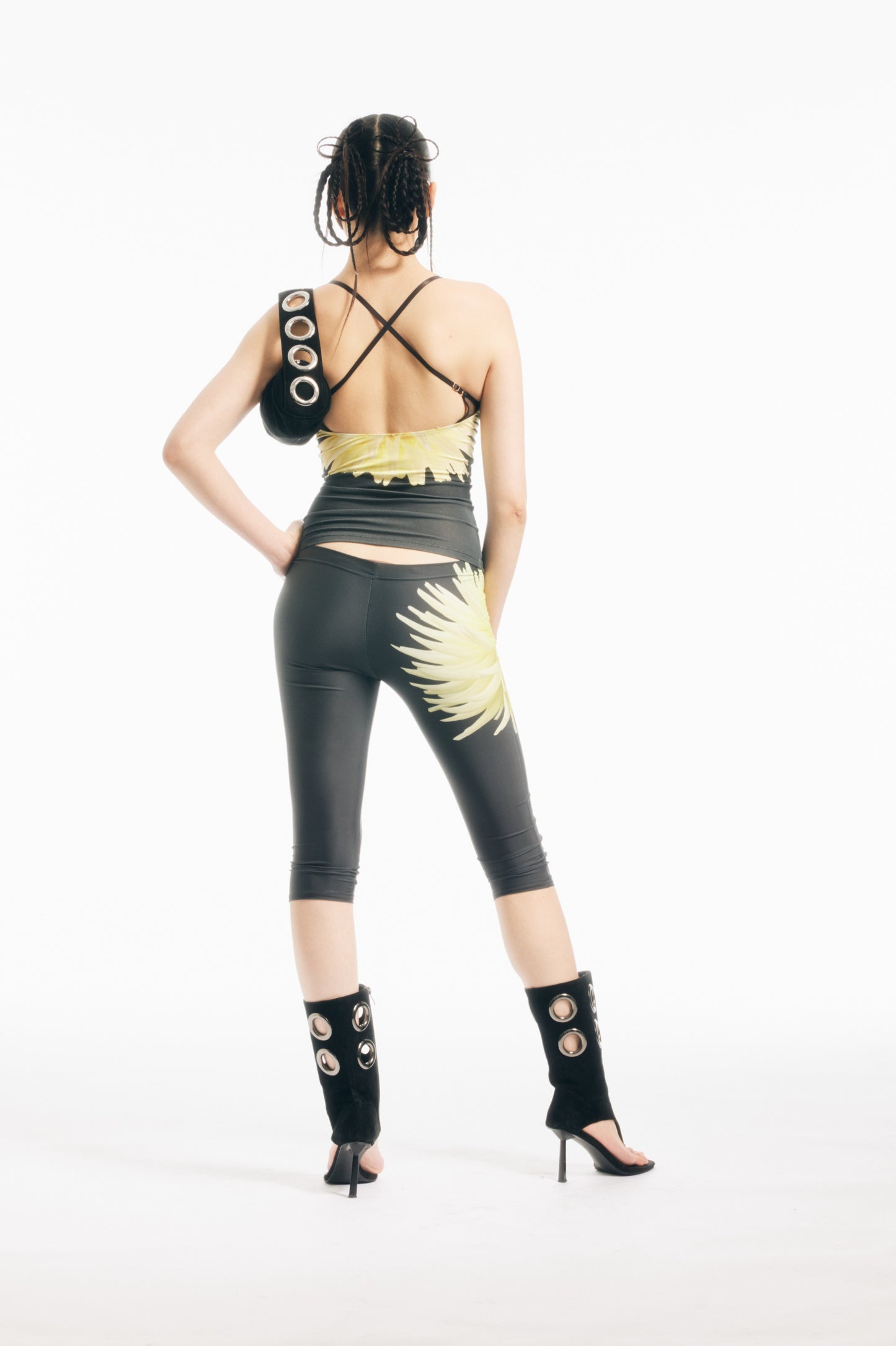 Nymph Tank Top in Yellow Floral