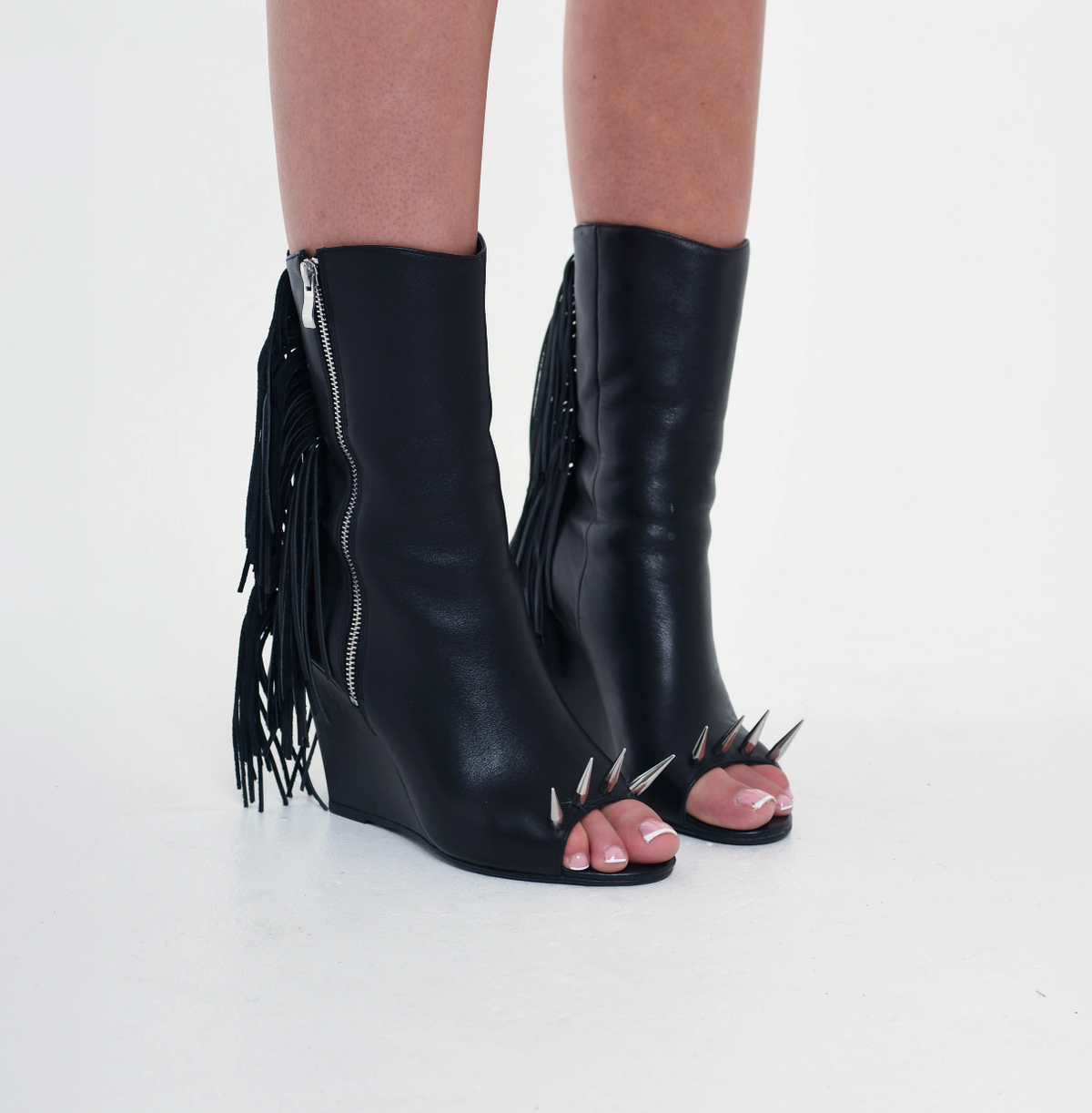 Fringe Spike Boots