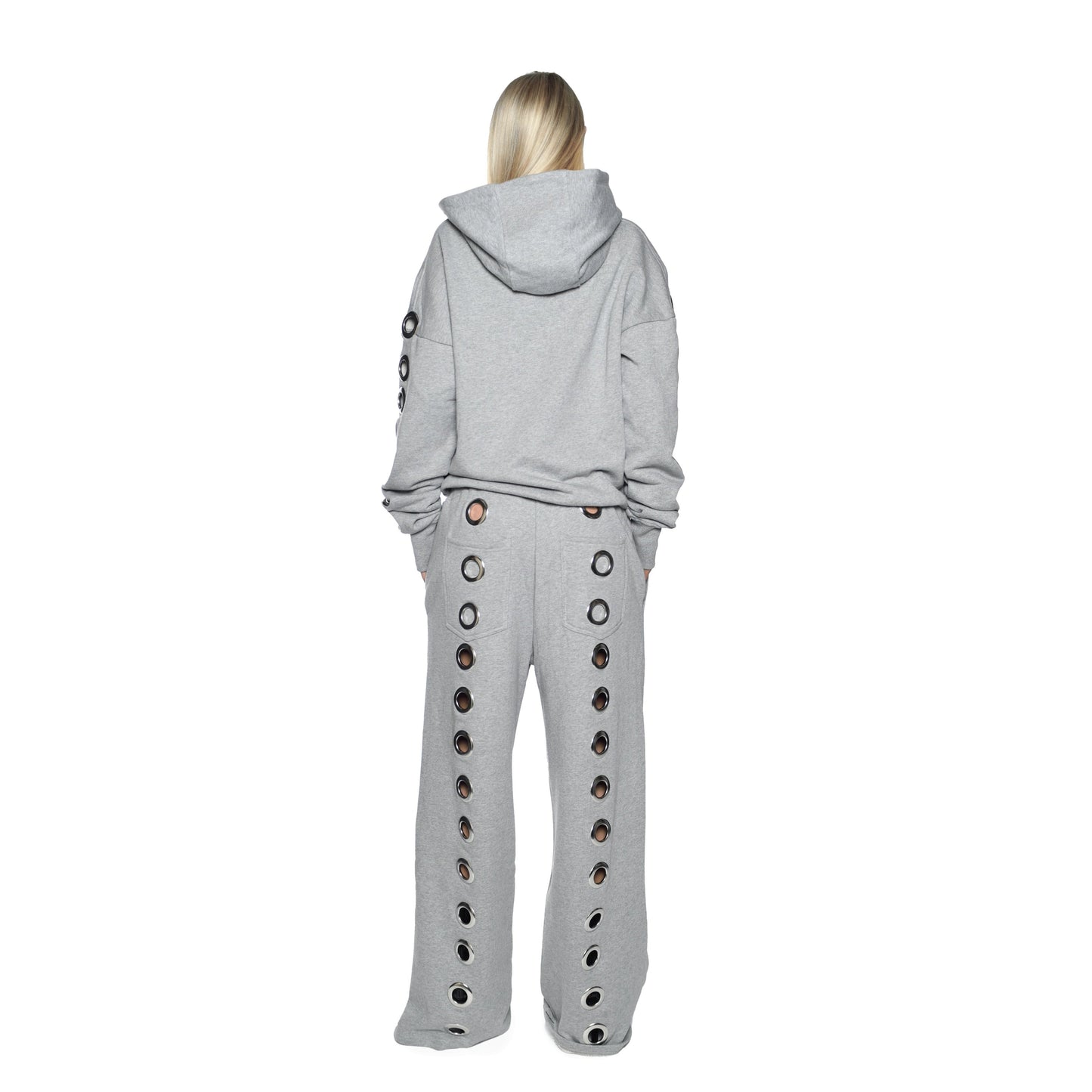 Eyelet Tracksuit Top Grey