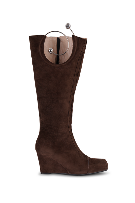 Suede Spiral Boots