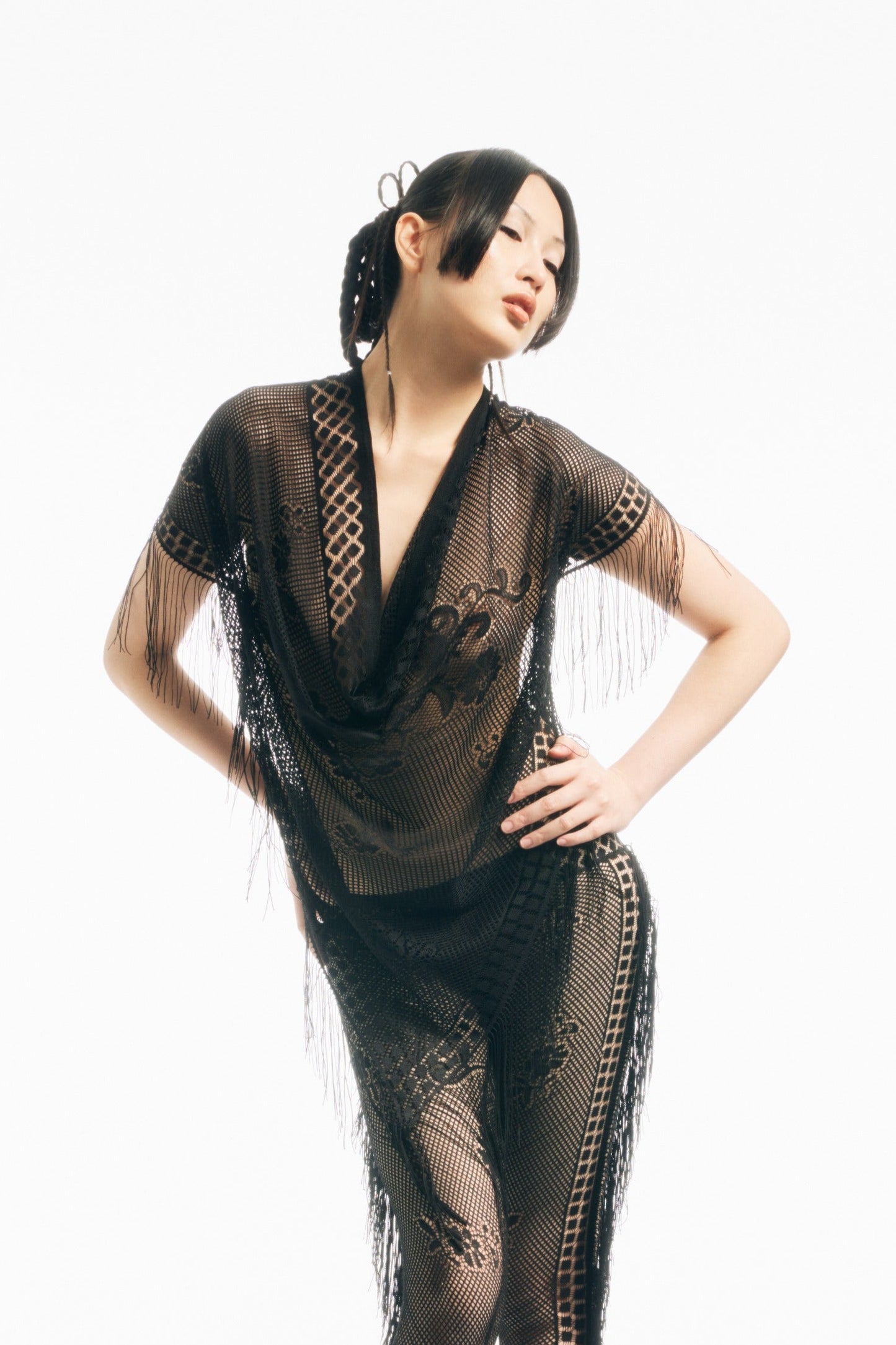 Upcycled Lace Shawl Top