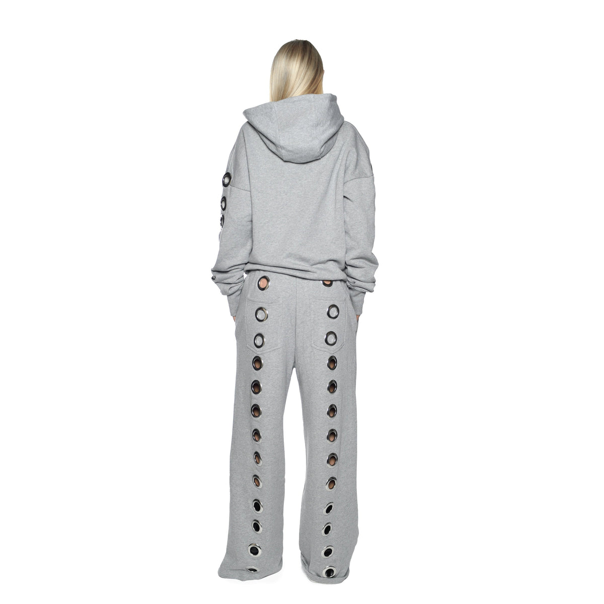 Eyelet Tracksuit Top Grey