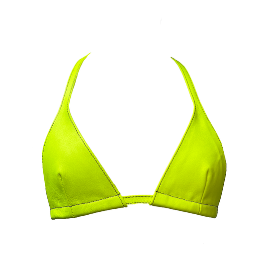 Luminous Leather Bikini Top