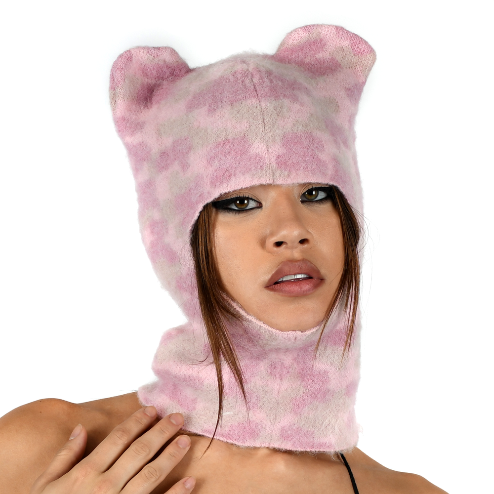 Fluffy Bear Hat Pink